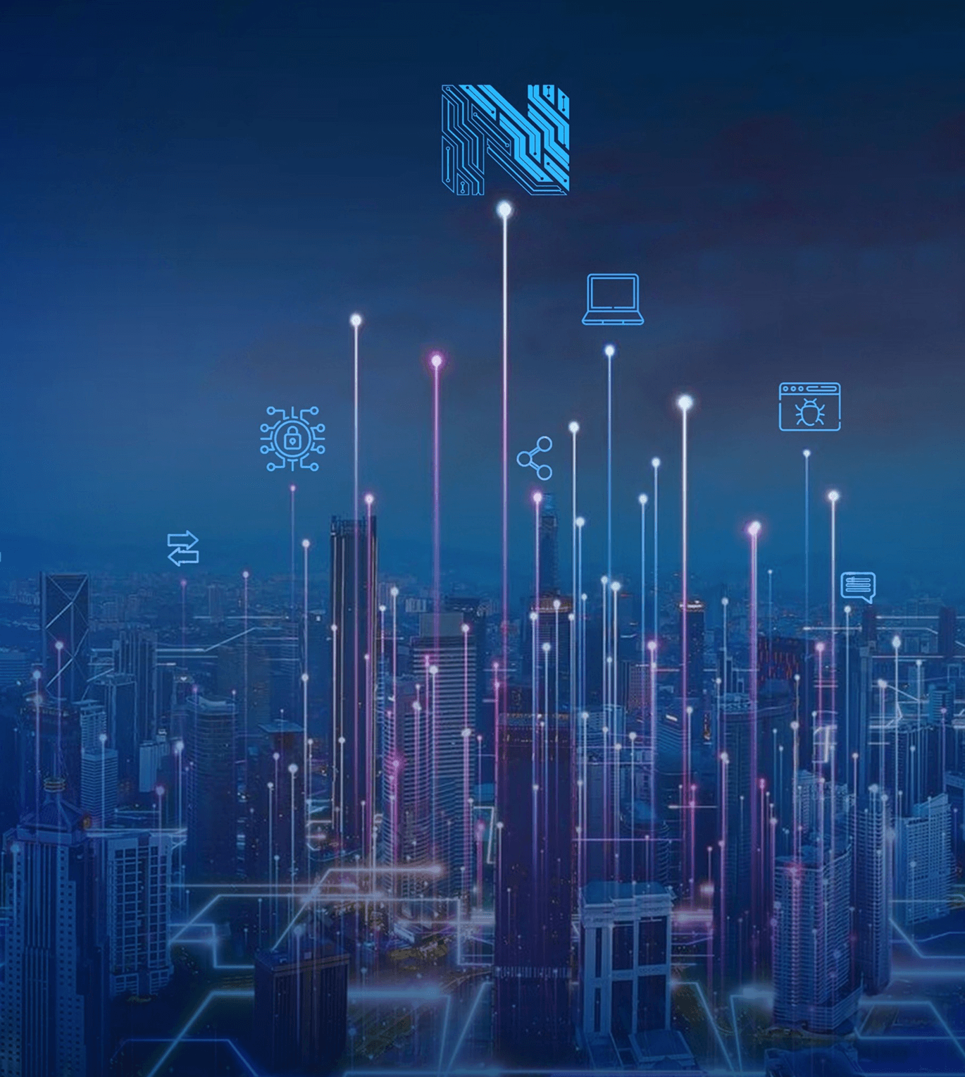 Netviss platform login screen illustration